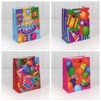 Пакет картон ламинир. 26*32 Happy Birthday (микс)  1/20